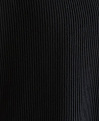 Black Knitted Henley Vest