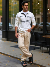 Off-White Contrast Embroidery T-Shirt