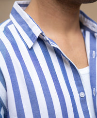 Blue Nautical Stripe Shirt 100% Cotton