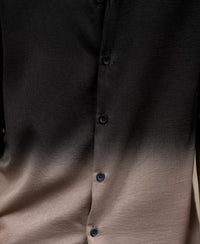 Brown Ombre Satin Shirt