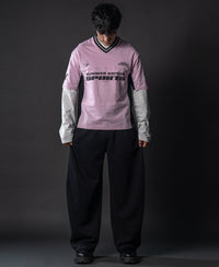Light Pink Panelled Sport T-Shirt