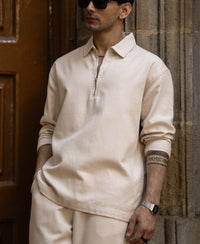 Beige Structured Cord Set