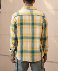 Yellow And Green Structured Checks Shirt