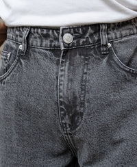 Charcoal Panelled Barrel Fit Jeans