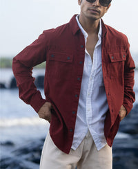 Brick Structure Cargo Overshirt 100% Cotton