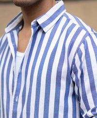 Blue Nautical Stripe Shirt 100% Cotton