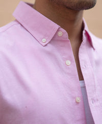 Pink Oxford Shirt 100% Cotton