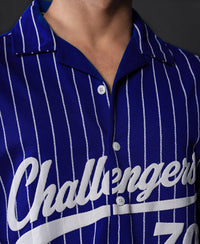 Royal Blue Printed Jersey Shirt