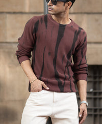 Brown Flat Knit T-Shirt 100% Cotton