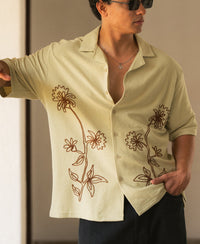 Mint Embroidered Knit Shirt