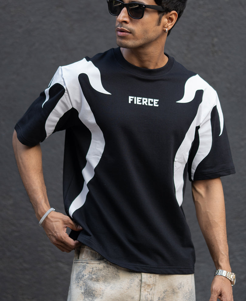 Black Graphic Oversized T-Shirt 100% Cotton