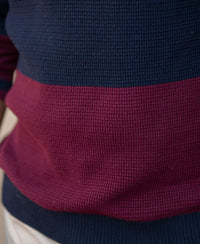 Wine Stripe Knit T-Shirt 100% Cotton