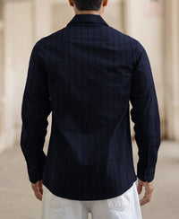Navy Blue Full Sleeves Shirt 100% Cotton