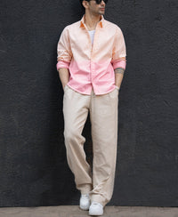 Light Peach Ombre Shirt 100% Cotton