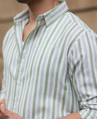 Mint Structured Stripe Shirt