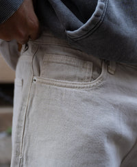 Cream Baggy Jeans