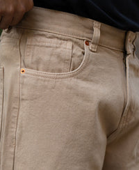 Beige Baggy Fit Jeans
