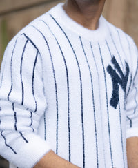 White Striped Fuzzy T-Shirt