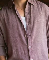 Dark Onion Linen Blend Shirt