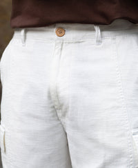 White Cotton Cargo Pant