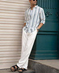 Blue Structure Stripe Shirt