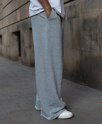 Grey Melange Baggy Trackpants