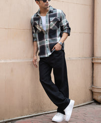 Black Structure Checks Shirt