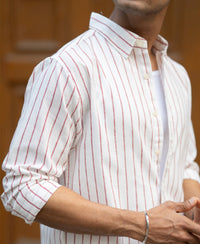 Maroon Broad Stripe Shirt