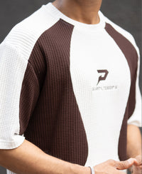 White Panelled Embroidered Tshirt