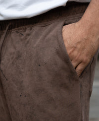 Brown Printed Baggy Fit Trackpant