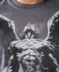 Grey Angel Grunge T-Shirt 100% Cotton