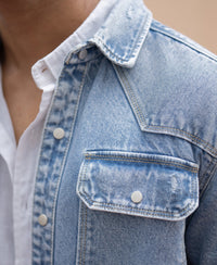 Blue Denim Regular Fit Full Sleeves Shirt 100% Cotton