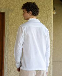 White Embroidered Shirt 100% Cotton