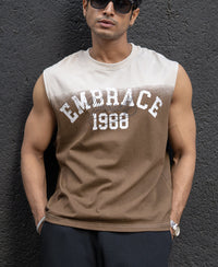 Brown Ombre Graphic Sando 100% Cotton