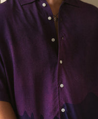 Purple Abstract Print Shirt