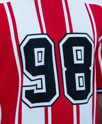 Red Printed Stripe Graphic T-Shirt