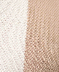Beige & Brown Knit Stripe T-Shirt 100% Cotton