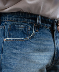 Blue Washed Baggy Jeans