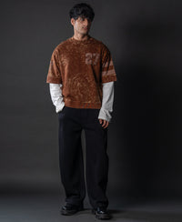 Brown Washed Graphic Oversized T-Shirt 100% Cotton