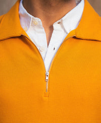 Mustard Contrast Collar Polo T-Shirt 100% Cotton