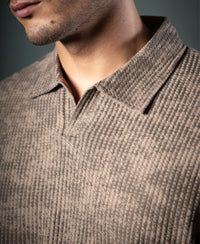 Dark Beige Printed Boxy T-Shirt
