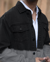 Black Ombre Denim Jacket 100% Cotton