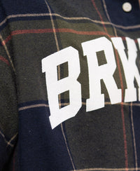 Olive Printed Checks Shirt