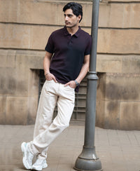 Wine Sprayed Structure T-Shirt