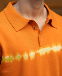 Mustard Tie-Dye Knitted T-Shirt 100% Cotton