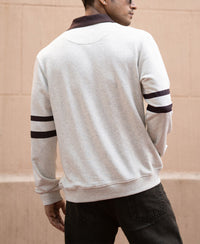 Grey Melange Printed T-Shirt