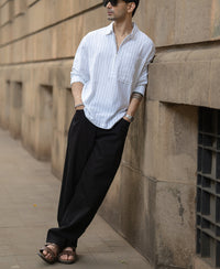 White Stripe Lightweight Kurta Shirt 100% Cotton