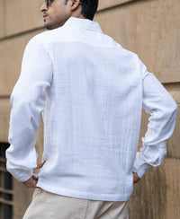 White Embroidered Kurta Shirt 100% Cotton
