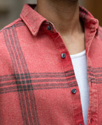Red Washed Checks Shirt