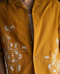 Light Brown Embroidered Shirt